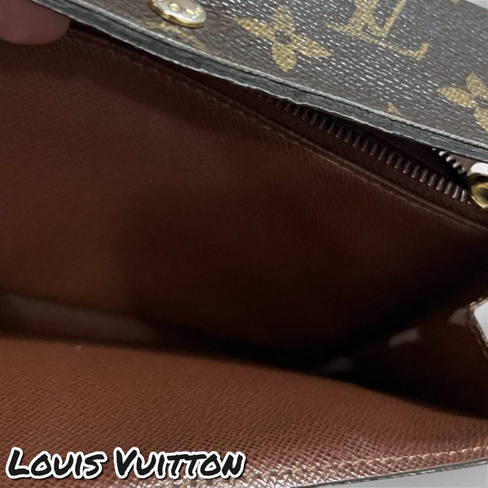 Louis Vuitton Brown and Gold Wallet with off brand Chain - Picture 14 of 17